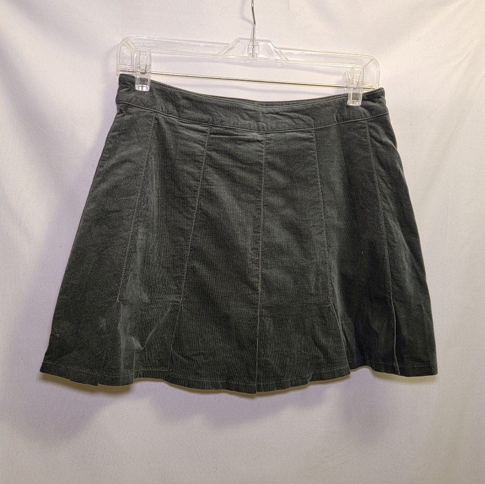 Forever 21, dark teal, corduroy pleated skirt, size large (SOLD elsewhere)
